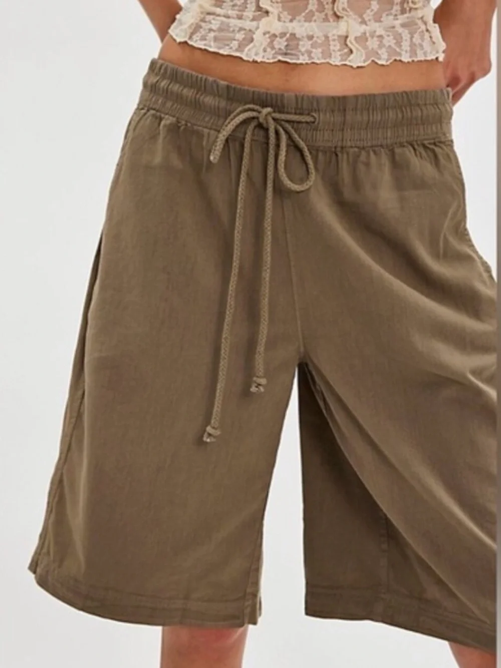 9170. Free People Saylor Poplin Pull-On Shorts